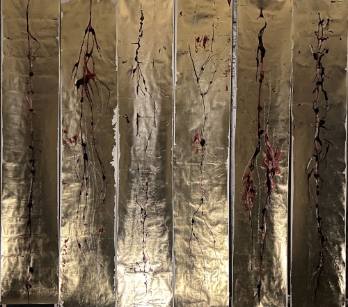 6 Panneaux en or, Réfléchissements 2024